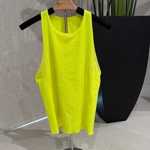 Lululemon Neon Yellow Lightweight Stretch Running Tank size 6